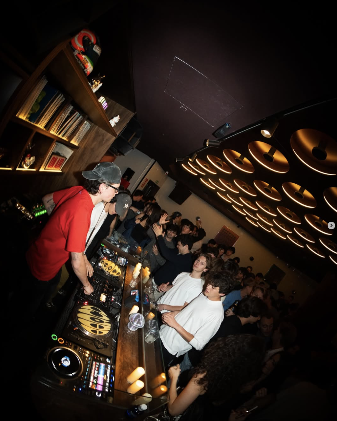 DJ and crowd at a club